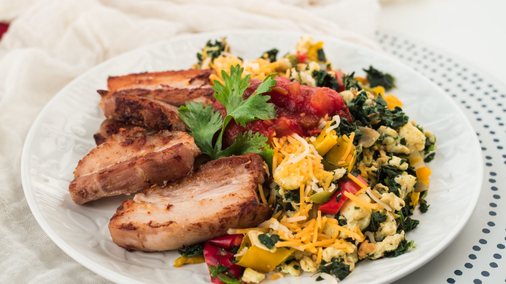 Pork Belly Keto Scramble