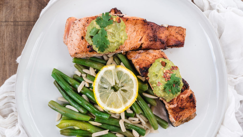 Keto Salmon with Creamy Avocado Sauce