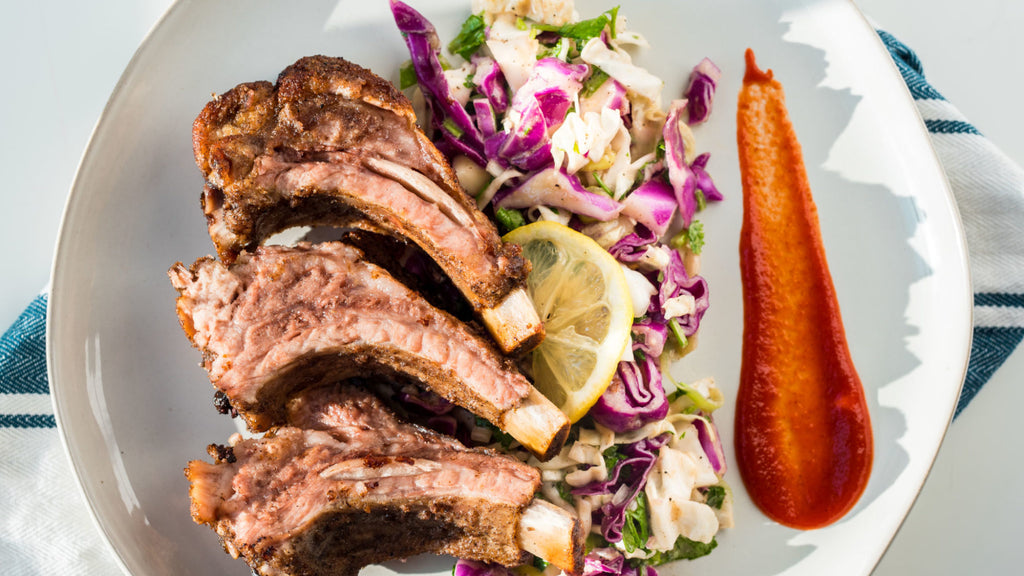 Keto Pork Ribs with Asian Slaw