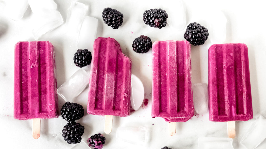 Blackberry Yogurt Keto Popsicles