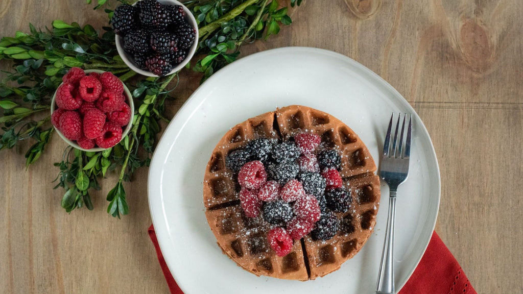 Chocolate Keto Waffles {Low-Carb, Gluten-Free}