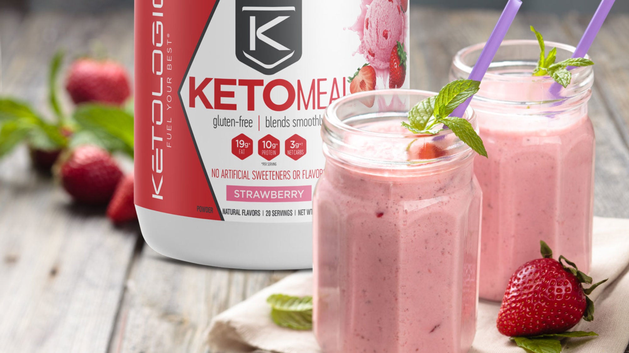 Strawberry Fields Milkshake {Keto and Low-Carb}