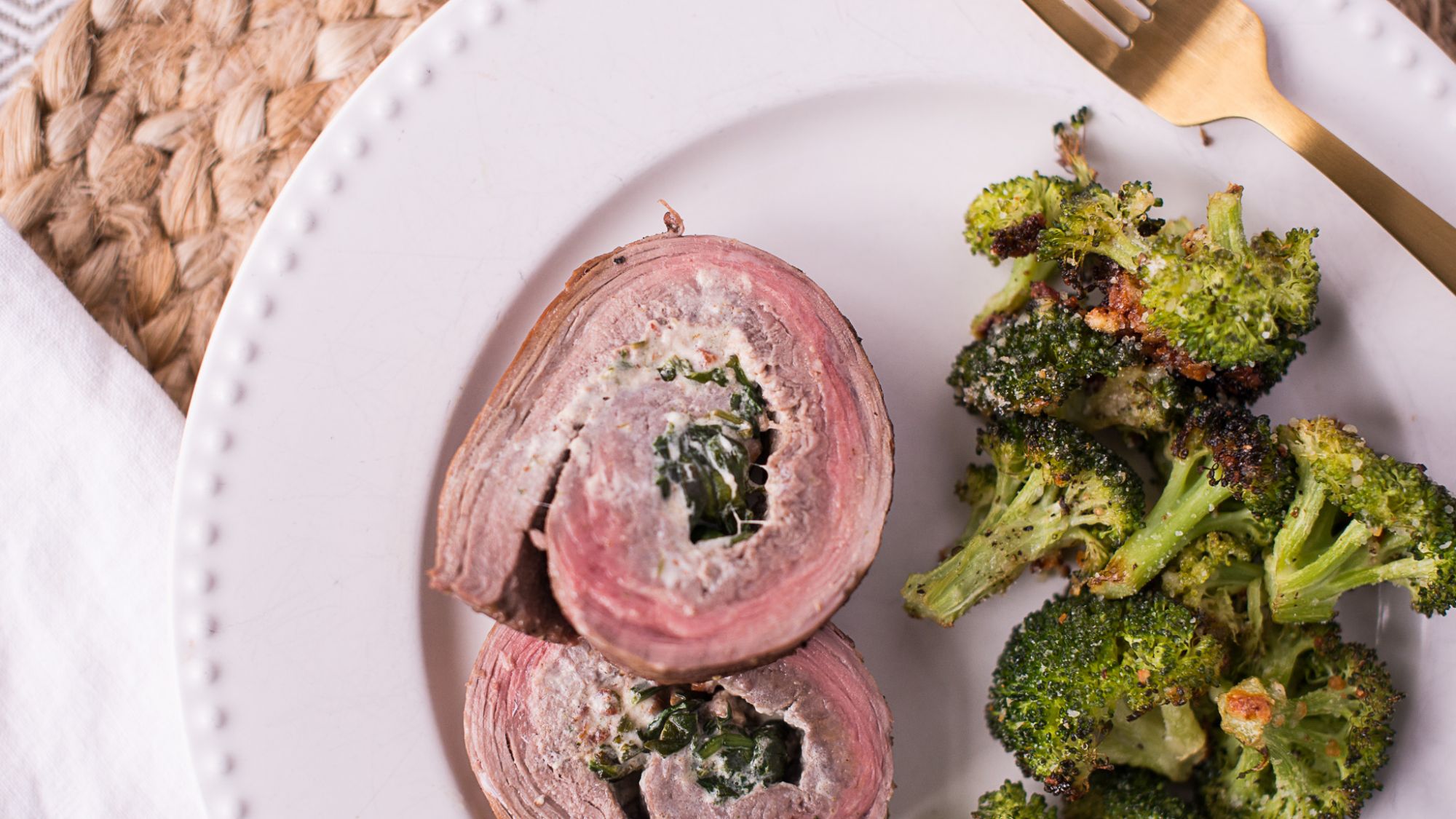 Pancetta and Goat Cheese Stuffed Flank Steak {Keto and Low-Carb}