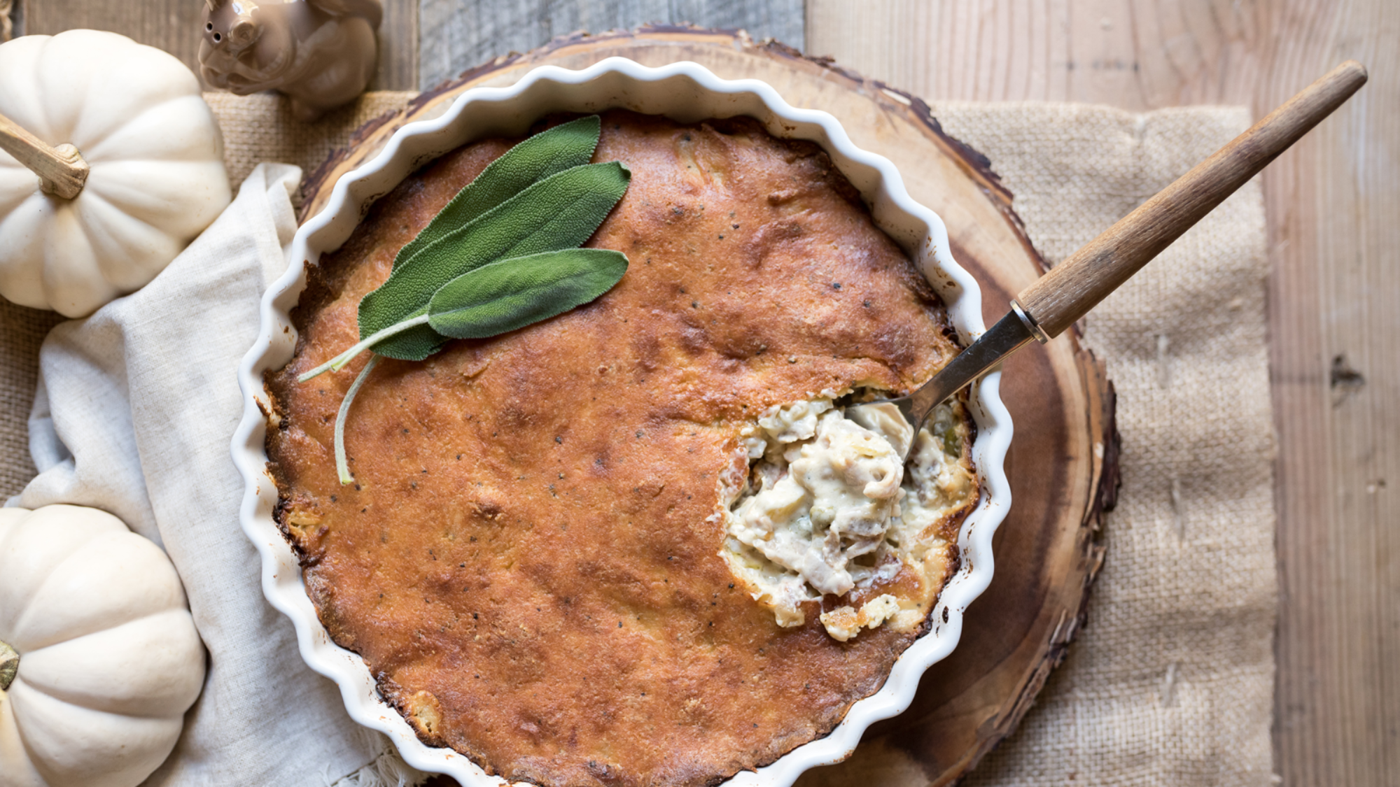 Turkey Pot Pie {Low-Carb and Gluten-Free}