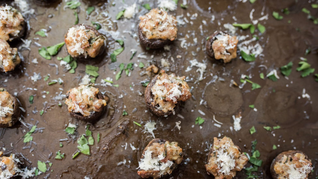 Stupid Good Sausage-Stuffed Mushrooms {Low-Carb and Gluten-Free}