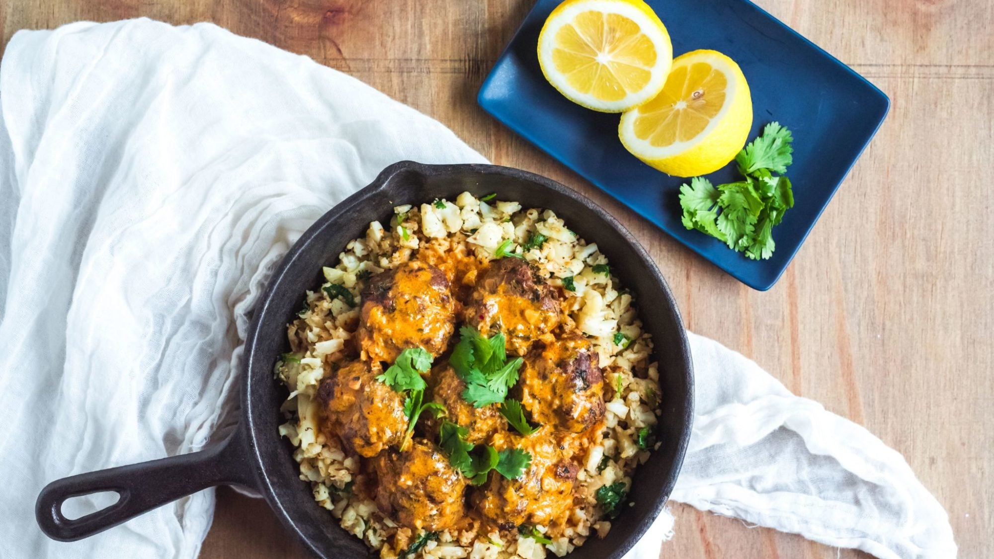 Simple Moroccan Keto Meatballs with Curry Sauce
