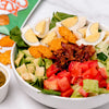 Keto Cobb Salad with Crunchy Cheese Croutons
