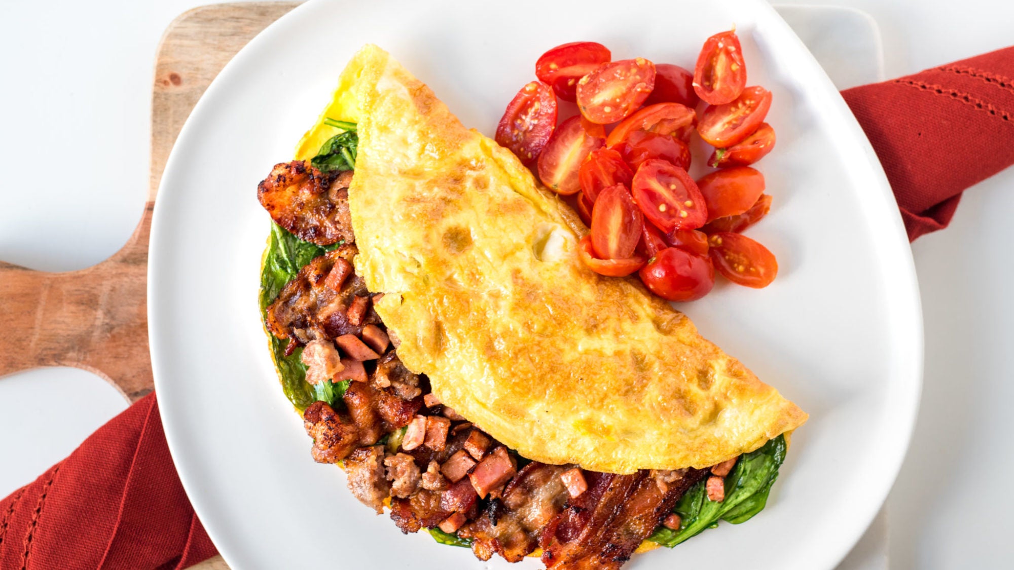 Tim Tebow’s Bacon & Spinach Keto Omelette