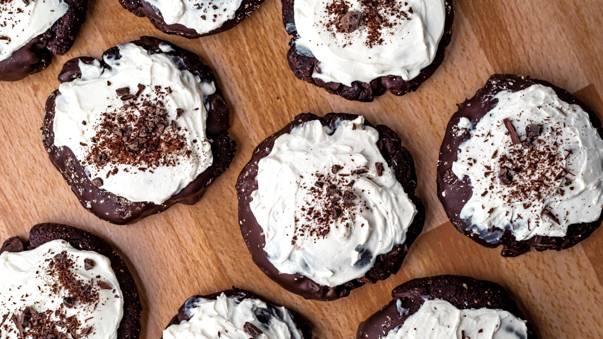 Keto Chocolate Cookies with Peppermint Cream Cheese Frosting