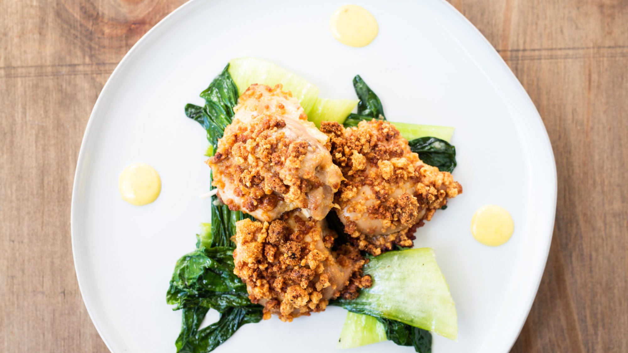 Cheese-Breaded Keto Fried Chicken with Hollandaise Sauce