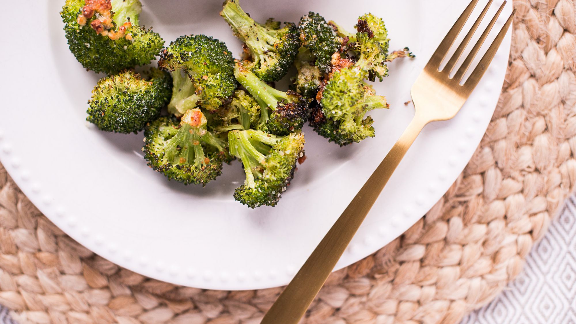 Roasted Broccoli with Garlic and Parmesan {Keto and Gluten-Free}