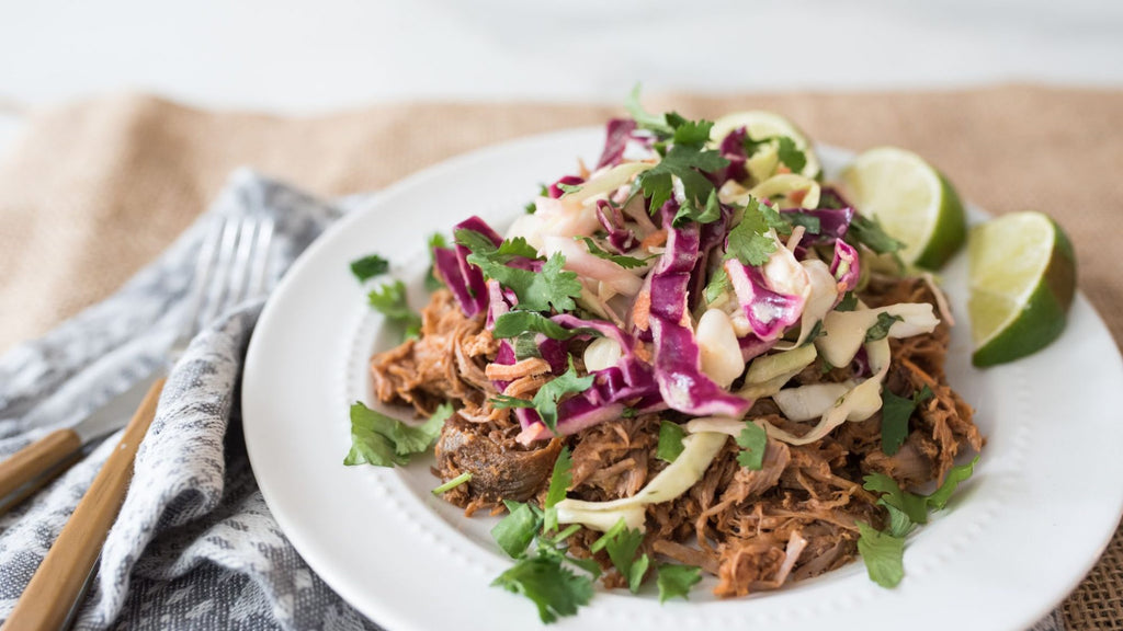 Pulled Pork with Cabbage Slaw {Low-Carb and Gluten-Free}
